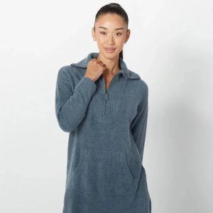 Barefoot Dreams CozyChic Lite Half Zip Tunic M/L